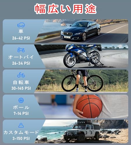YUHAFO 空気入れ 自転車 電動 くうき入れ の商品画像 8