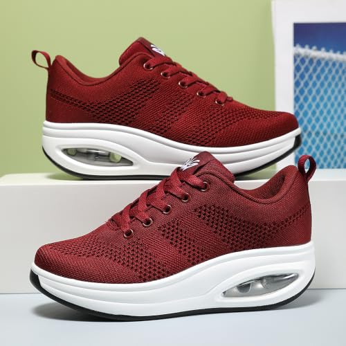 Image of Walking Shoes for Women Air Cushion Nurse Slip Resistant Work Sock Sneakers Food Service Platform Comfortable Weight Light
