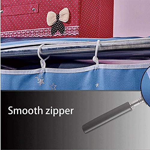 Armario ropero plegable MU con 6 estantes y barra para colgar ropa en dormitorio 5