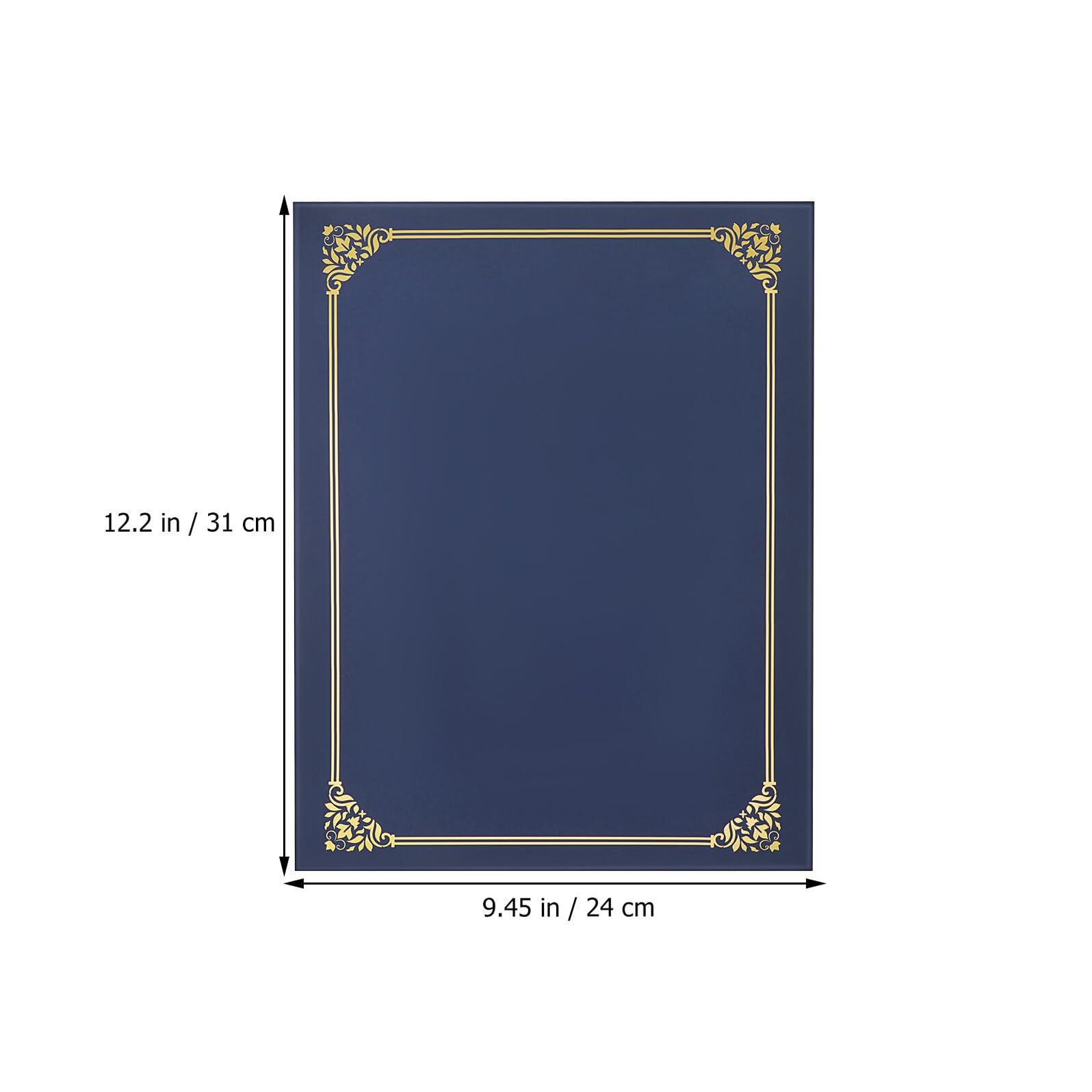 30 Pezzi Copertine per Certificati Bordi in Foglia Oro, Porta Documenti Eleganti in Carta 8.5x11 per Decorazioni Scuola e Presentazioni Professionali