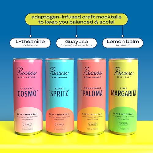 Image of Recess Zero Proof Non-Alcoholic Mocktail Sampler, 12 Pack