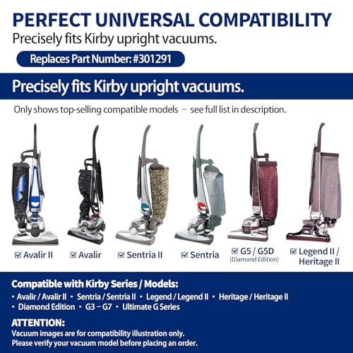 Image of 4-Pack Vacuum Belts Replacement for Kirby Part 301291, Fits G3 G4 G5 G6 G7, Sentria, Ultimate G, Diamond Edition, Avalir /Avalir 2 Upright Vacuums