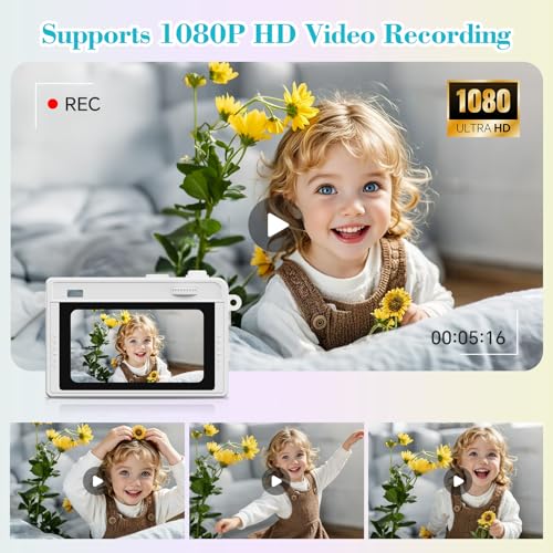 Trunsif Mini Camera - 2K Mini Digital Camera with 16GB Card, Long Battery Life,Travel Vlog & Photo Shooting Anytime,Fashion Accessories, Necklace & Keychain Camera, Gifts for Friends and Women, Silver — view 4