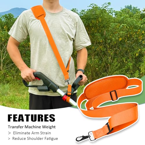 Sangle d'épaule pour Weed Eater orange réglable compatible EGO souffleur - 7