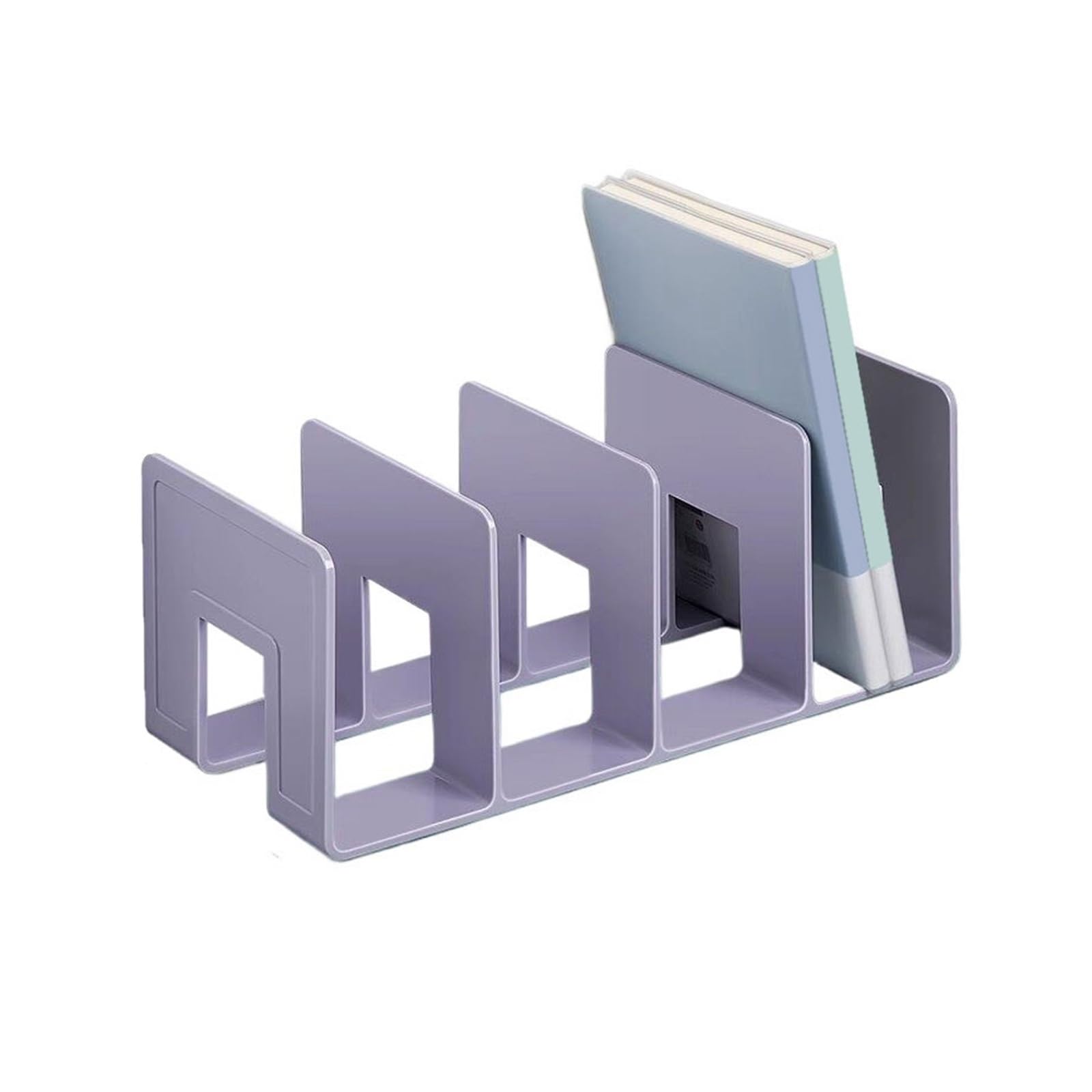 Zhaoj24-05 Bookcase Four Slots Acrylic Desktop Bookshelf Lever Arch File Sorter Organiser Rack