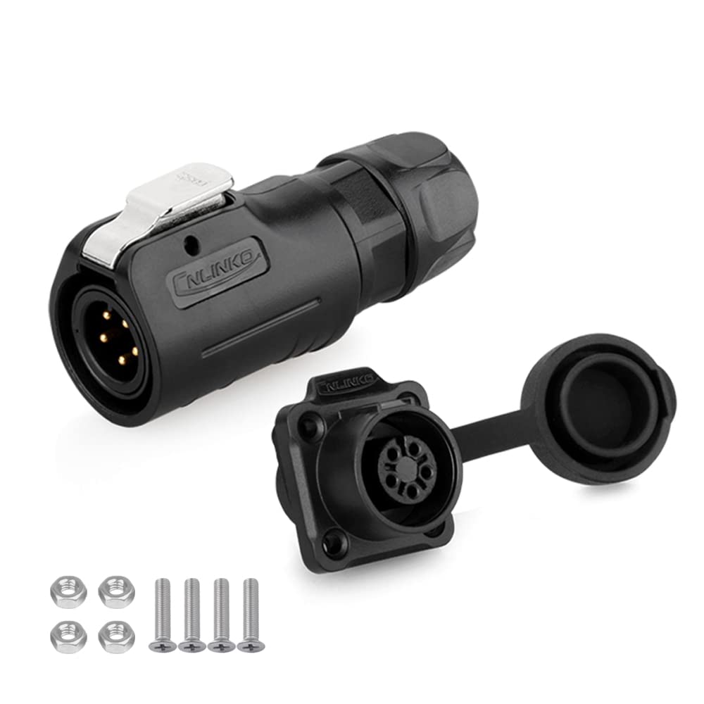Buy CNLINKO M12 Waterproof Aviation Connector PBT Plastic Cable Panel