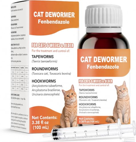 Cat Dewormer - Liquid Dewormer for Cat & Kittens | All Worms Broad Spectrum for Tapeworms...