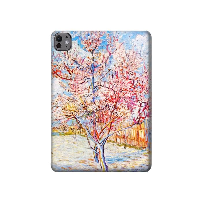 Coque iPad Pro 11 Van Gogh avec motif de pêcher en fleurs pour tablette Apple