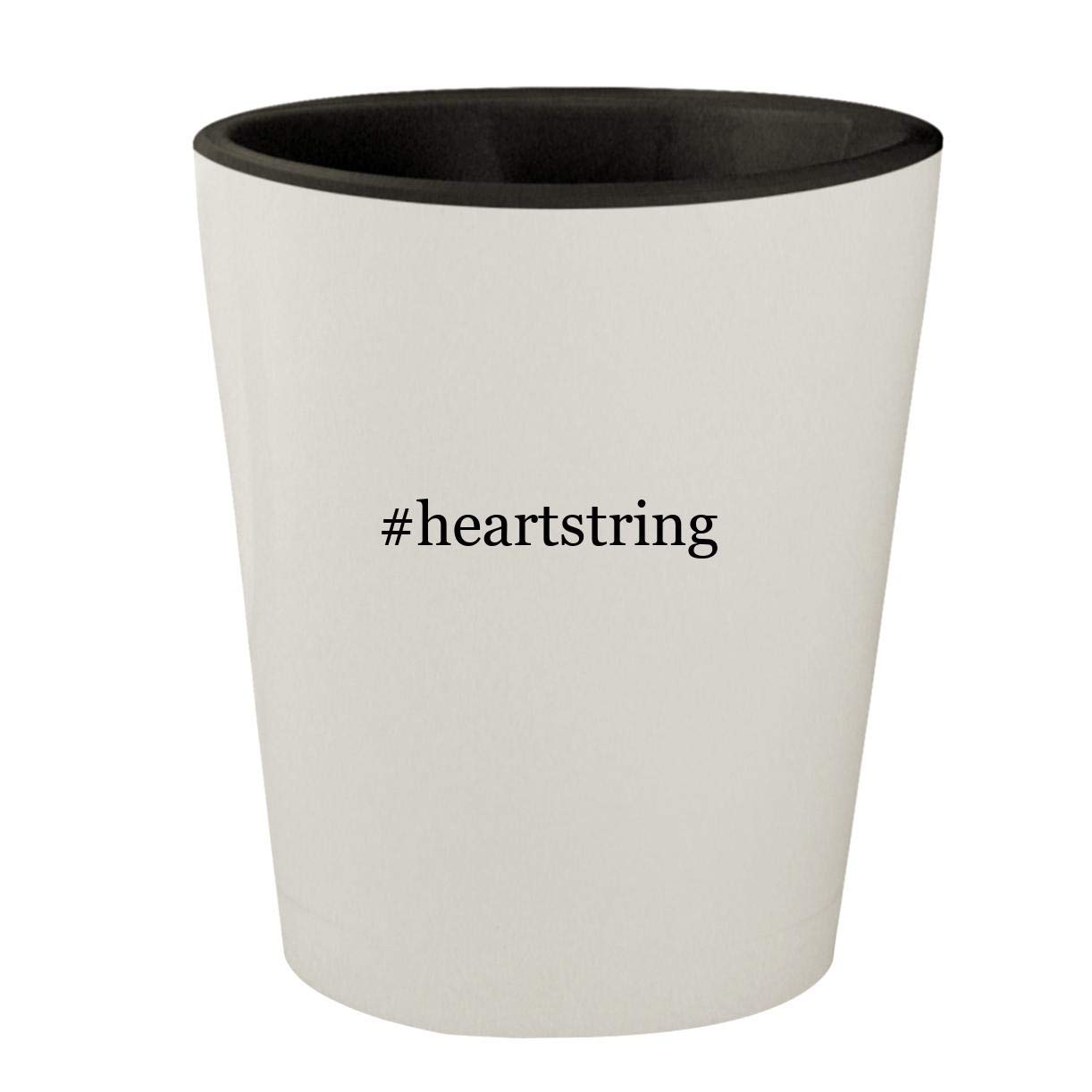#heartstring - White Outer & Black Inner Hashtag Ceramic 1.5oz Shot Glass