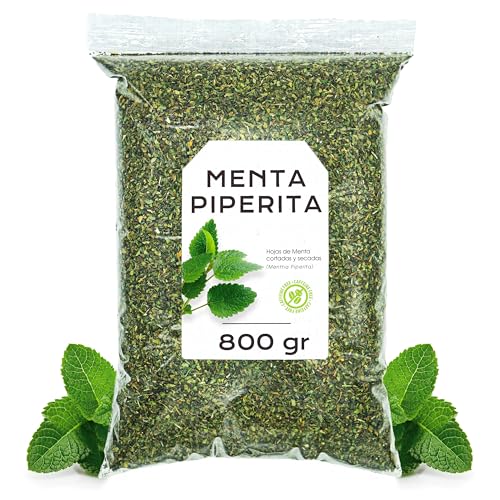 Menta Piperita 800g - Hojas de Menta - Menta Piperita Infusion - Te de Menta - Menta Piperita a Granel (800 gr, Menta Piperita)