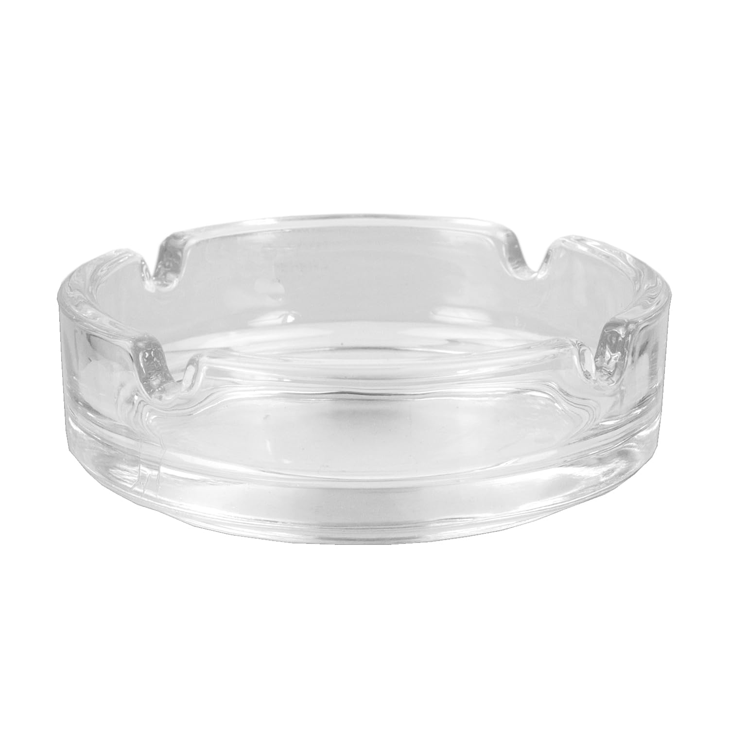 HomeBasics Glass Ashtray – Indoor and Outdoor Use – Classic Round Glass for Cigarettes, Cigars, Burning Incense