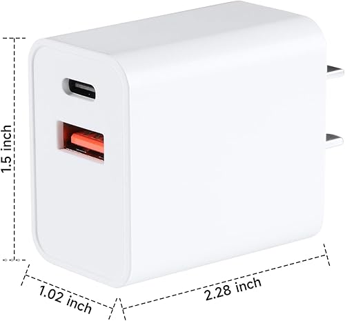 Miniatura 7 de Bloque de cargador USB C de 20 W, Watch Se Block, actualización 2023 de doble puerto de carga rápida, caja de cubo, adaptador de enchufe de ladrillo