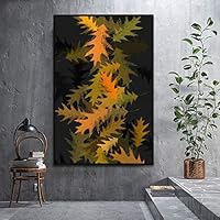 SIGNWIN Framed Canvas Wall Art Colorful Leaves Canvas Prints Home Artwork Decoration for Living Room,Bedroom - 16