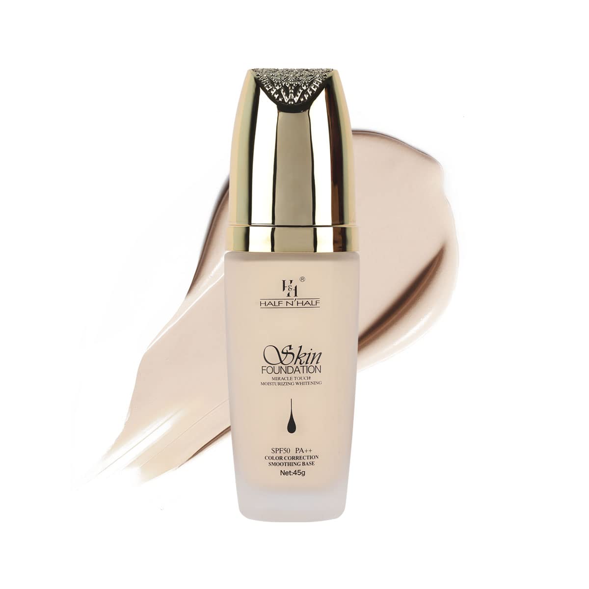 Skin Foundation Miracle Touch Moisturizing Whitening, 02 White Rose