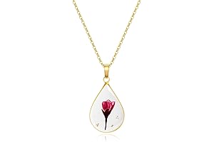 Minimalist August Flower Necklace