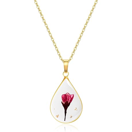 Minimalist August Flower Necklace