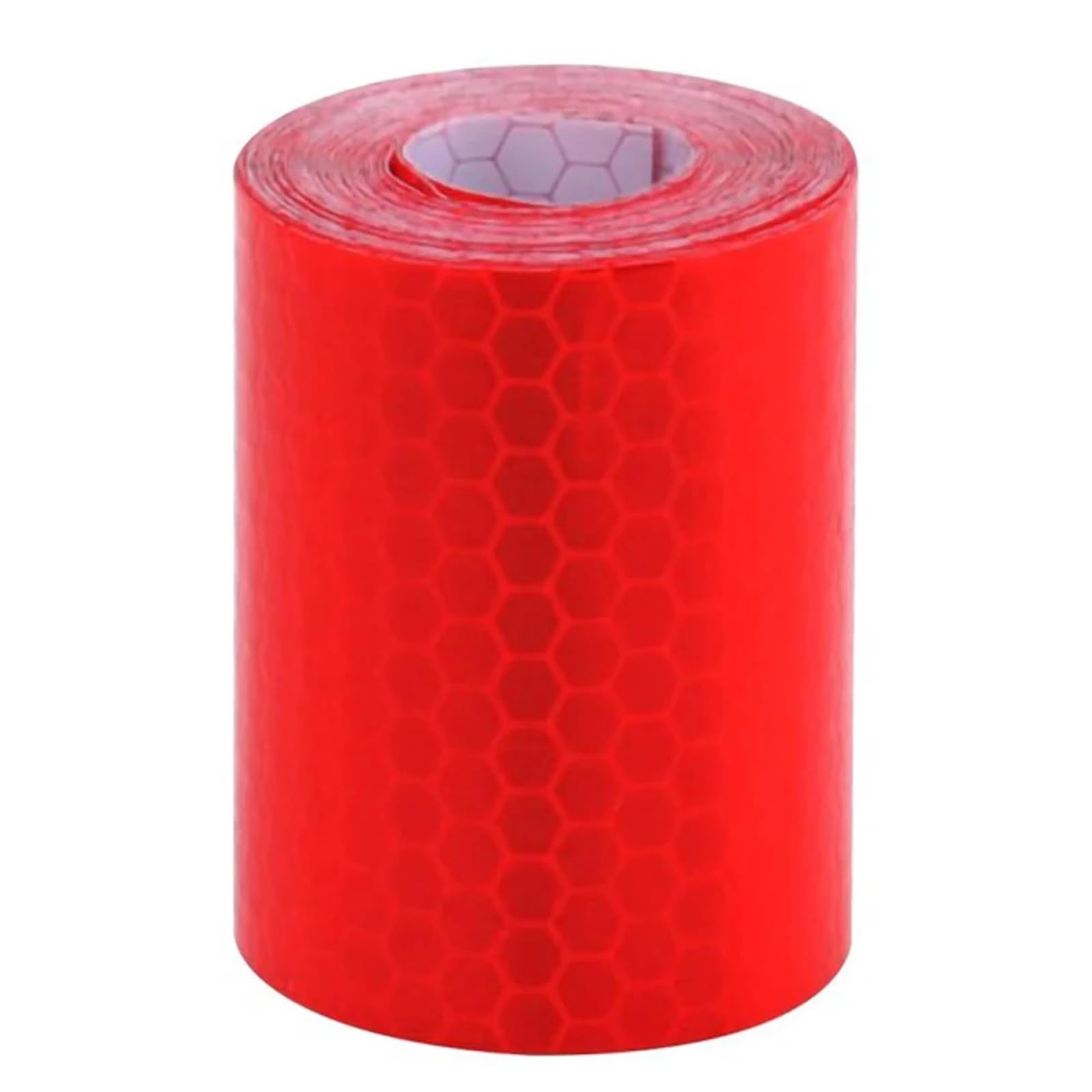 Yuzguhey Red Reflective Tape, Self Adhesive Fluorescent Reflector Warning Tape, Pack Of 3 Multicolor 5X300cm(Red)
