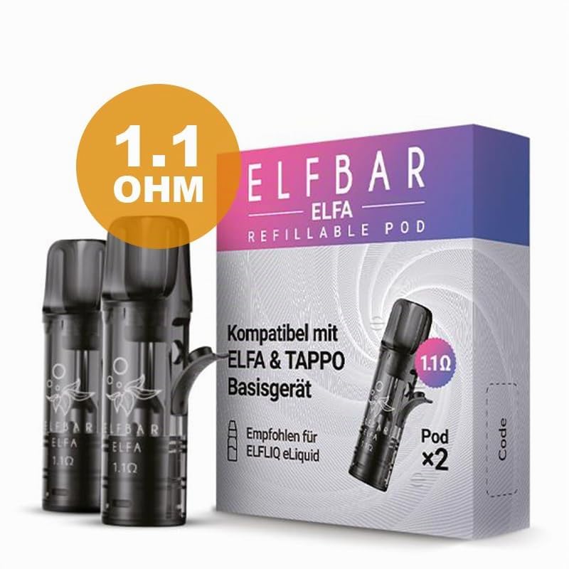 elfbar pods flugzeug Elfa Leerpods 2er Pack, Refillable, nachfüllbar, Mesh Coil, E-Zigaretten Vape Zubehör, Ohne E-Liquid, Ohne Nikotin, kompatibel mit Elfa Turbo Elektronik & Foto Flavour-Peppermint elf bar pods neue sorten Size & Strength:20 mg - Salt Nicotine - 10 ml 2x Elfbar Turbo Nachfüll
