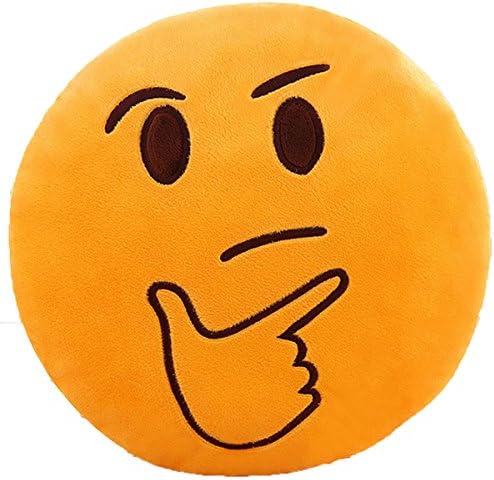 'Thinking Face' Multicolor Cotton Plush Expression Emoji Pillow