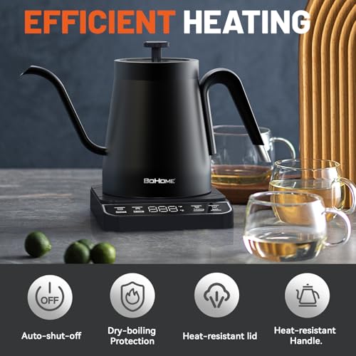 0.8L-1200W Gooseneck Electric Kettle for Home Use with Digital Panel and Adjustable Temperature
| 0.8L-1200W Electric K
