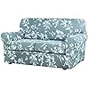 Hversailtex super stretch 3 pieces sofa covers for 2 cushion couch covers sofa slipcovers feature soft thick bouncy modern style with individual cushion covers pet friendly loveseat aqua  urban country home decor