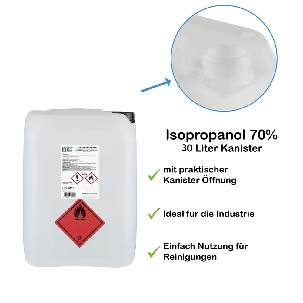Medicalcorner24 Isopropanol 70% isopropylalkohol 30 litros Bidón