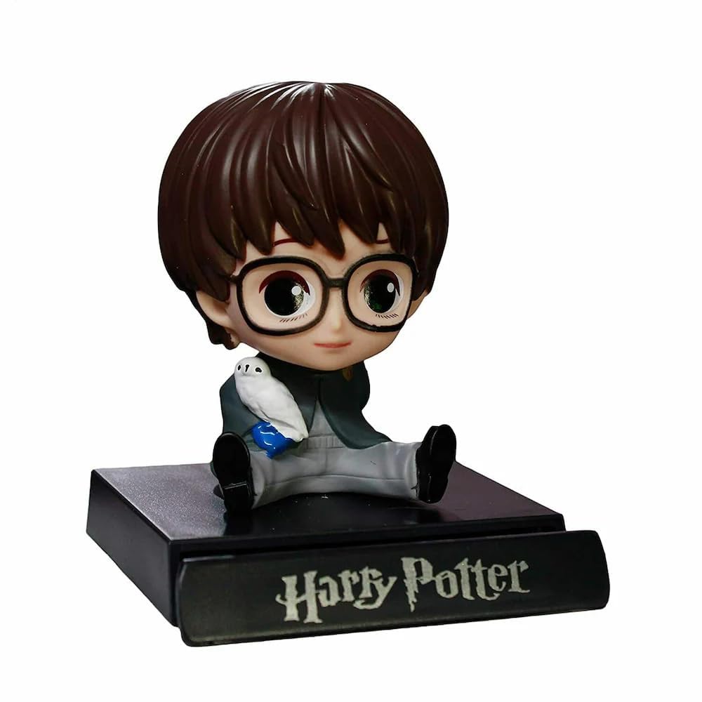 Vaoza Super Hero Action Figure Limited Edition Bobblehead with Mobile Holder for Car Dashboard, Office Desk & Study Table (Harry Potter)