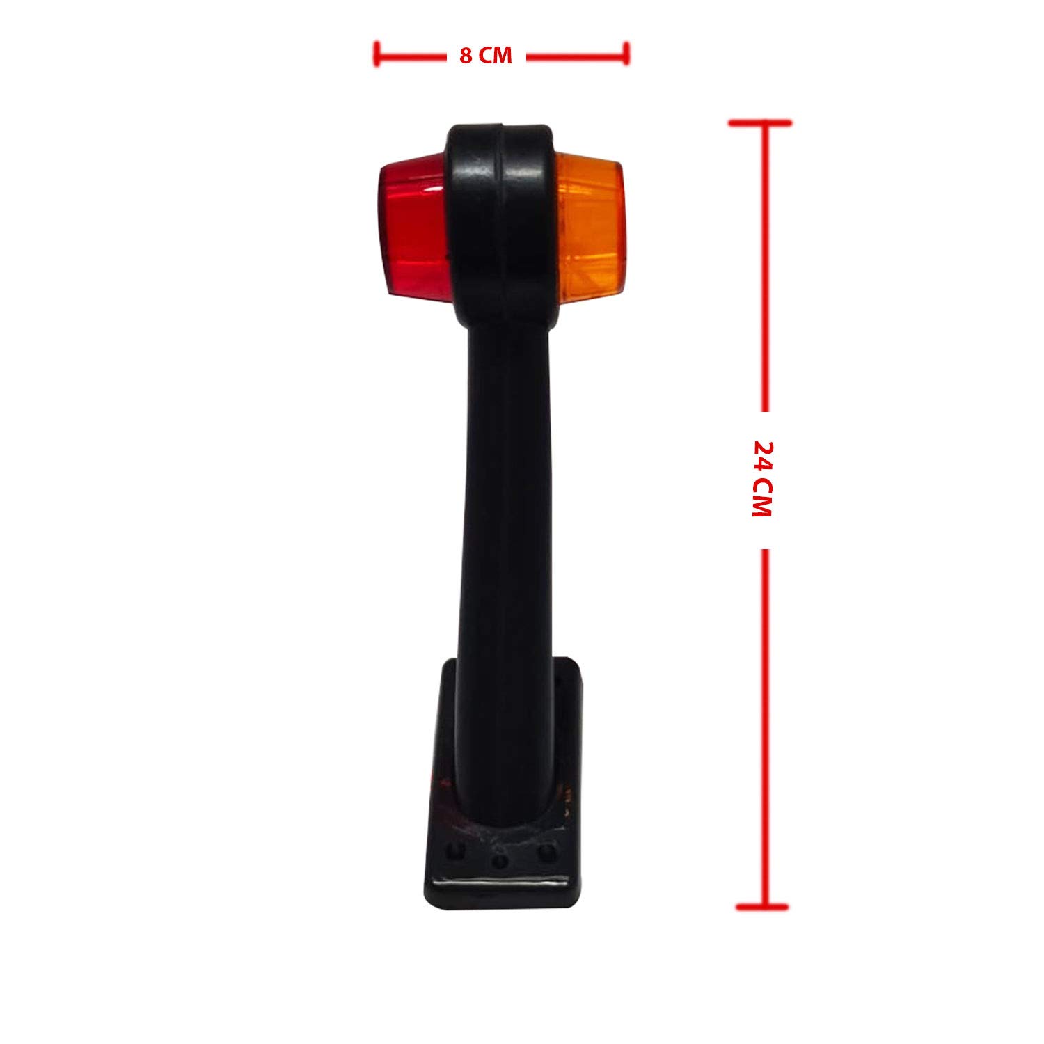 APSMOTIV Lite Green 6 SMD Feu de position latéral en caoutchouc rouge/ambre 24 V Compatible pour camion caravane Kenworth Peterbilt Freightliner Western Star Trucks Semi