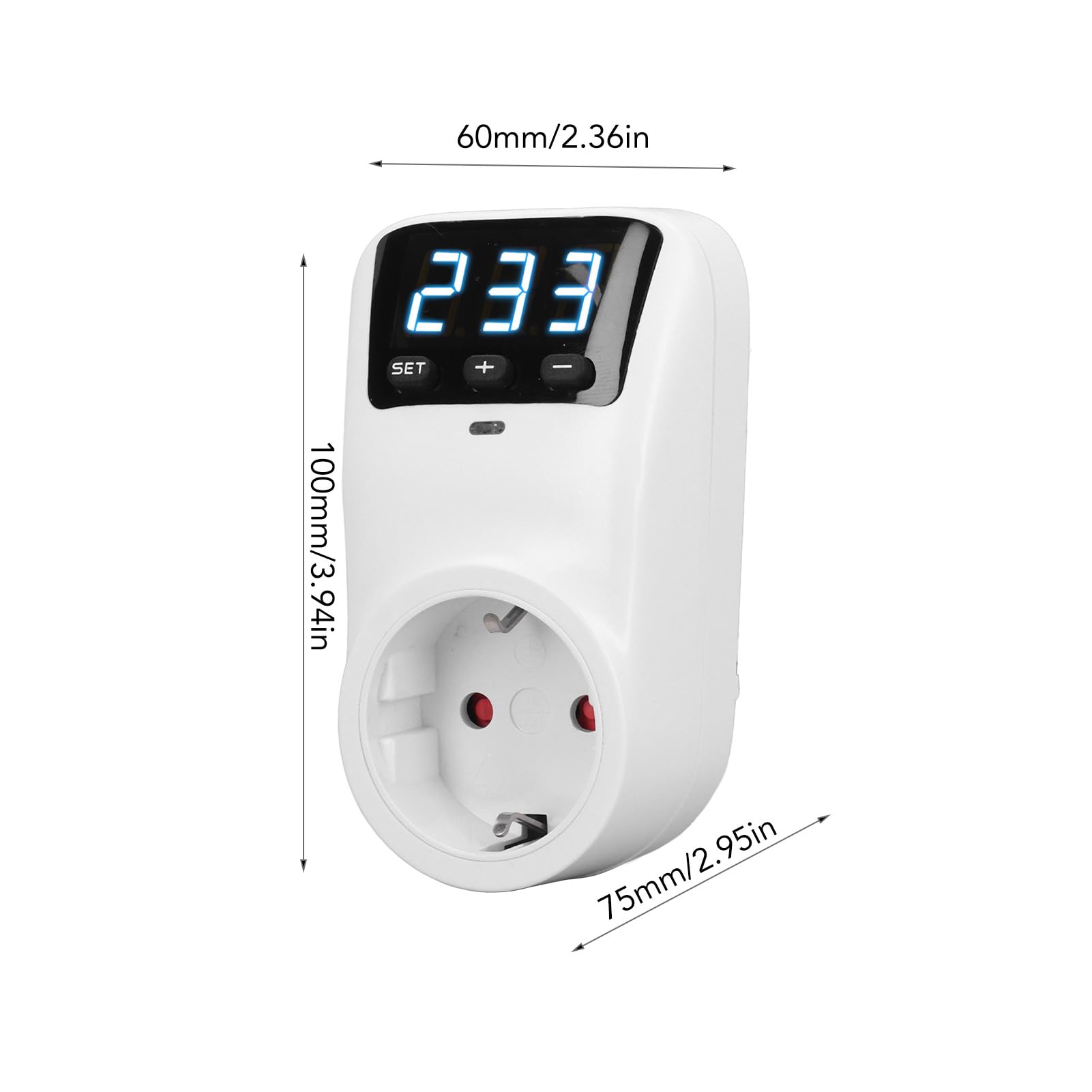 Protector contra Sobretensiones, Protector Regulador De Voltaje De Montaje En Pared para Electrodomésticos, Salida De Caída De Voltaje 230V 16A 3680 Vatios Pantalla LED