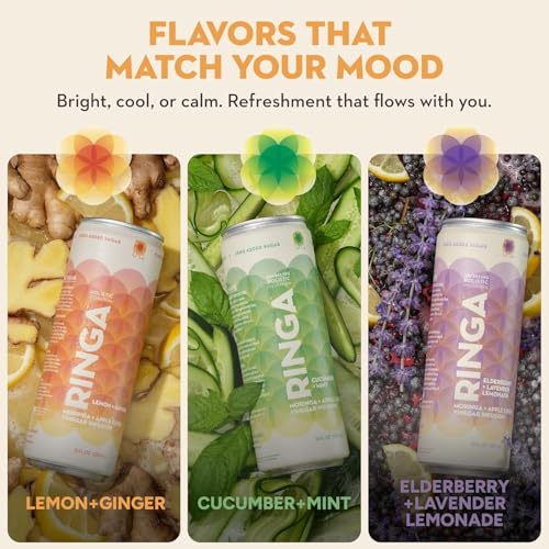 Image of Ringa Sparkling Hydration (Lemon Ginger 12Oz (Pk of 4))