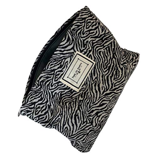 Cabilock Trousse de Maquillage de Voyage Imprimé Léopard Sac Cosmétique Organisateur Pochette de Toilette Train Cas Toile Cadeau Sacs pour Femmes Et Filles