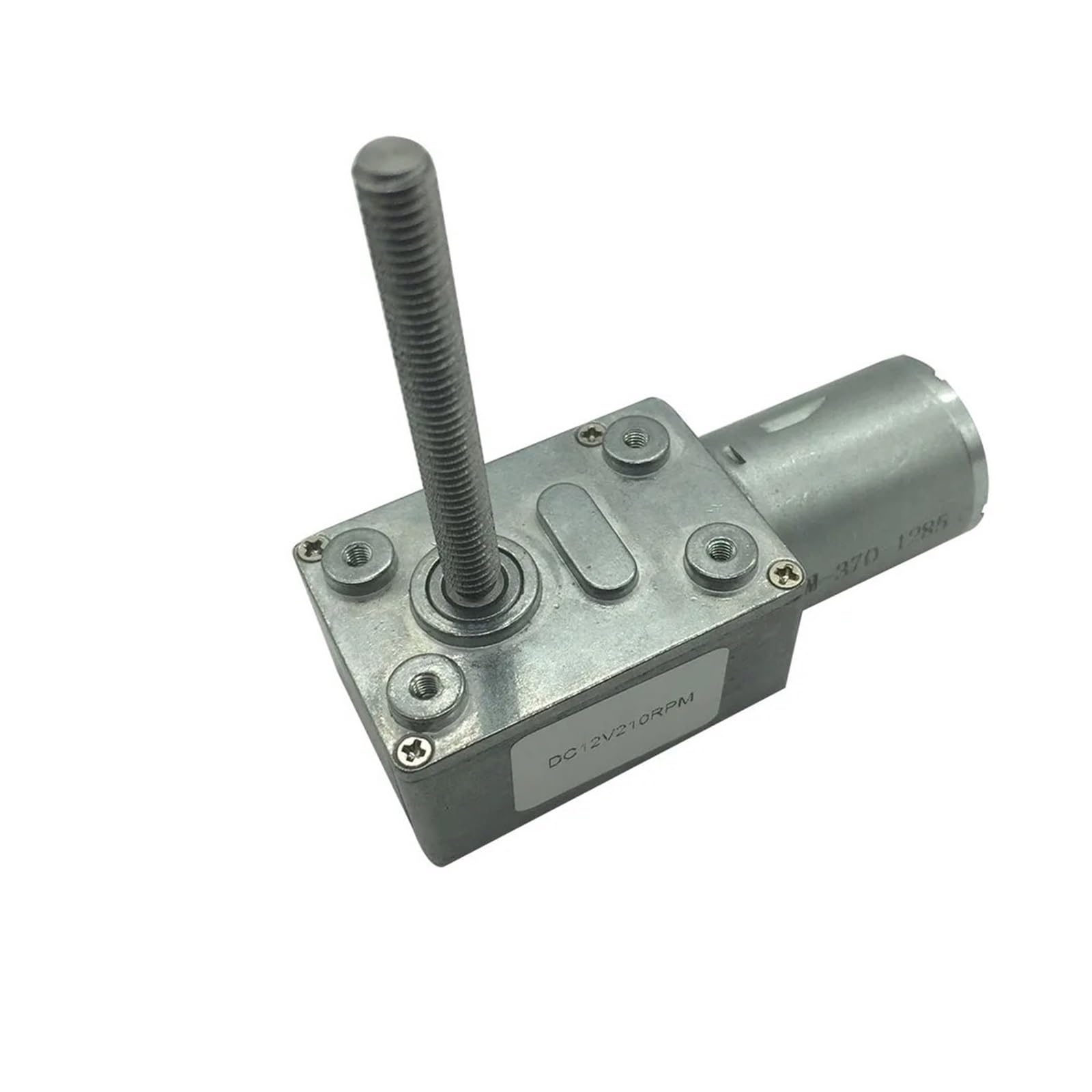 Motor de reducción de velocidad de gusano 4632-370 Reductor de engranaje helicoidal de 12 V CC con eje de tornillo M6 de 50 mm de longitud, motorreductor de engranaje helicoidal de 3 V, 6 V y 24 V, mo