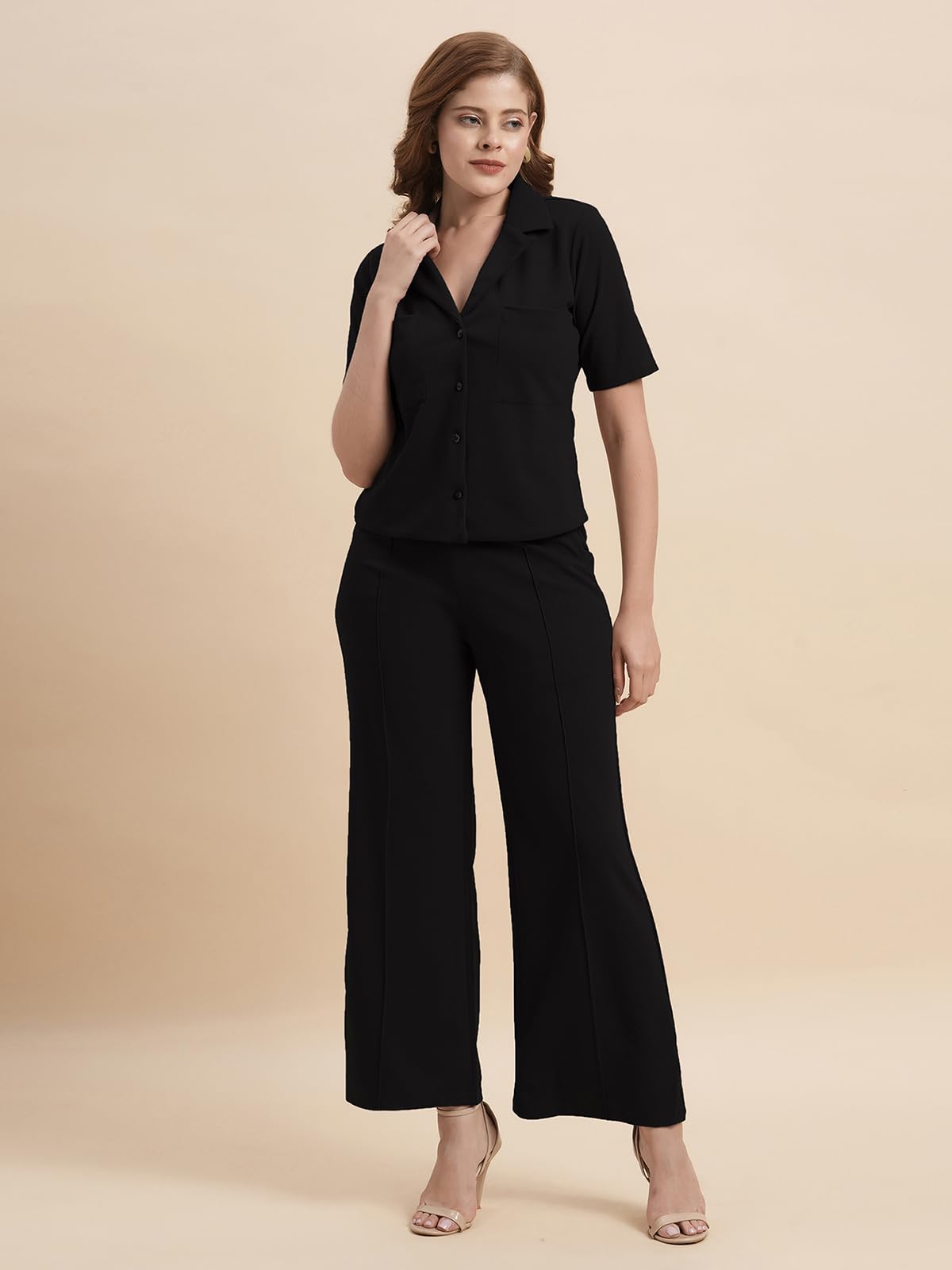 Selvia Women's Synthetic Co-ords Set Dress (717CTK11723N-S_Black_S) - Image 7 thumbnail