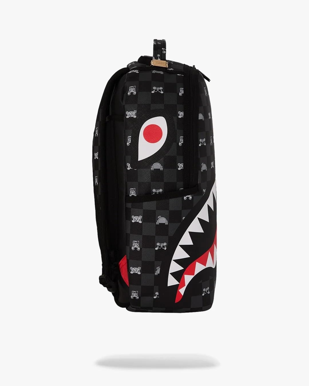 SPRAYGROUND Zaino Nero GRAY PEEKING CHARACTER CHECK DLXSV BACKPACK