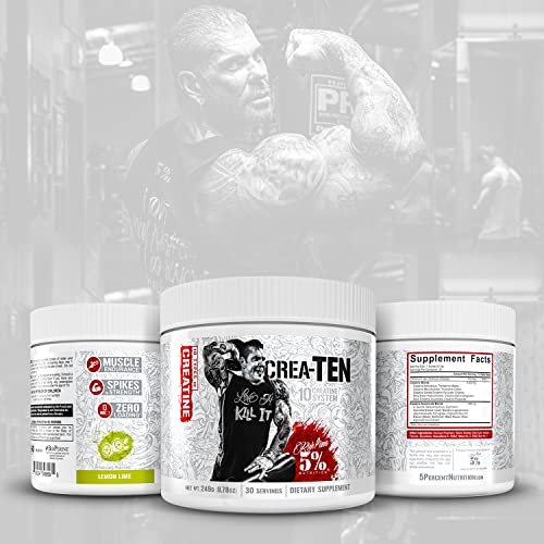 5% Nutrition Createn Creatine Complex + Accelerators | Flavored Creatine Powder For Muscle Gain | Max Power, Strength, Endurance, & Recovery (Lemon Lime) #TOP3