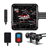 VSYSTO Motorcycle Dash Camera, Parking Monitoring, WiFi Night Vision HD 1080P Front and Rear Camera Motorbike DVR System, Full Body Waterproof, GPS, Seamless Loop Recording, G-Sensor (Black-Q6L)