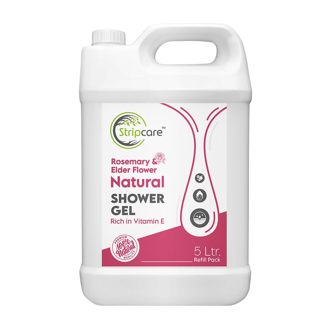 ROSEMERRY & ELDER FLOWER Shower Gel-5L For Men & Women|Refreshing With Natural Flavoures |Soft Glowing Skin, Soap Free Body Wash|Suitable For All Skin Types |Aromatic & Nourishing Body Soap-picture-52