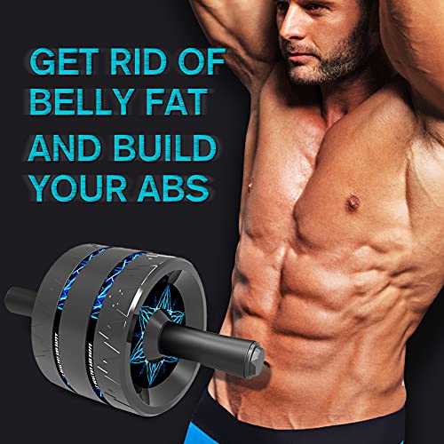 Buikroller buiktrainer afroller buikspiertrainer met gevoerde kniemat, abdominale trainer voor mannen en vrouwen, thuis… - Image 8