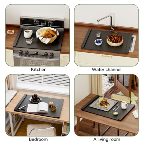 Cubierta para cocina rectangular 30 x 22 pulgadas negra miniatura 4