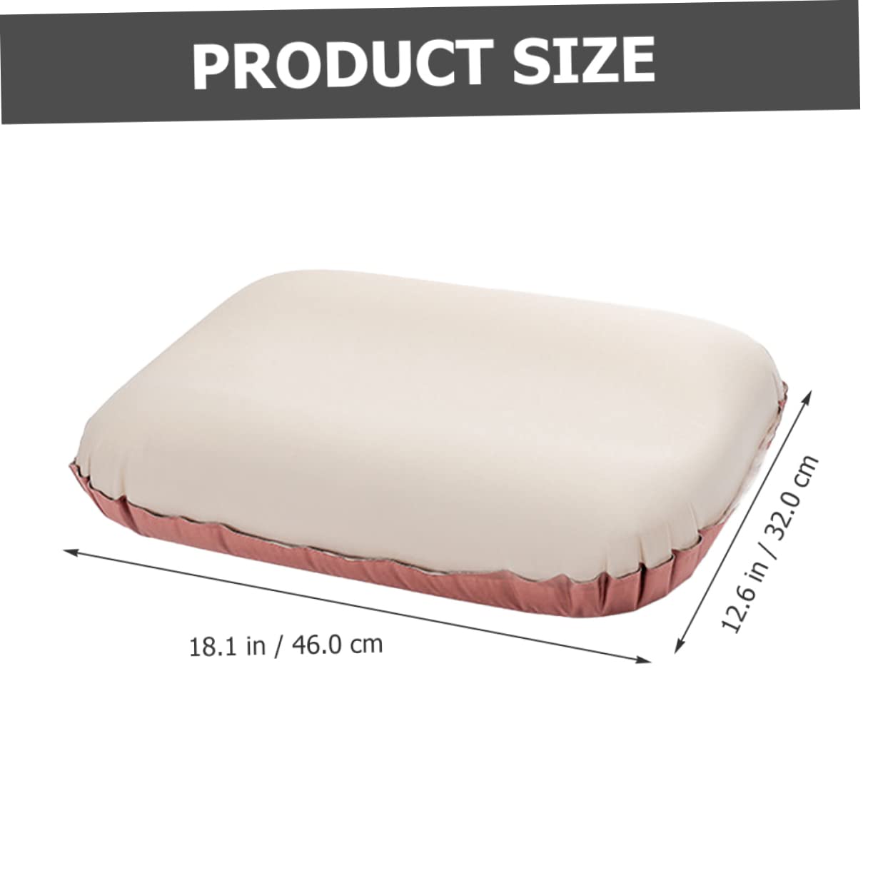 Oreiller de Camping Gonflable, Oreiller de Voyage Ergonomique, Hauteur Réglable, pour Camping et Maison, Mousse et Pongé Polyester, Beige