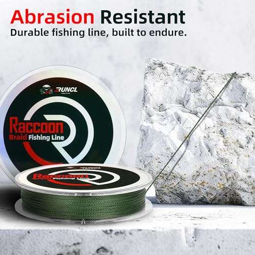 RUNCL Upgraded Braided Fishing Line, Colorfast Fishing Line Braid for Bass, Trout, Crappie, Ultra Strong Braid for Saltwater Freshwater, Abrasion Resistant, Zero Stretch, 6-80lb, 150/300/500/1000Yds - image 4