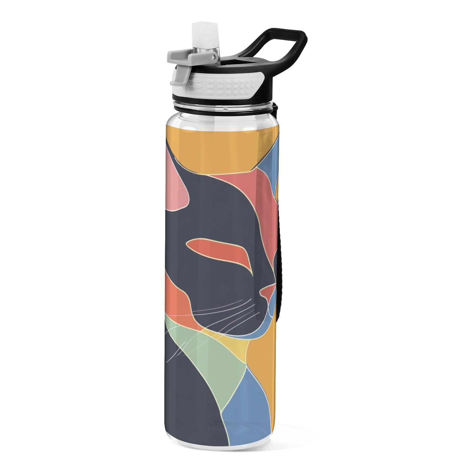 Bouteille d'eau en Tritan 887ml sans BPA avec paille douce pour le fitness