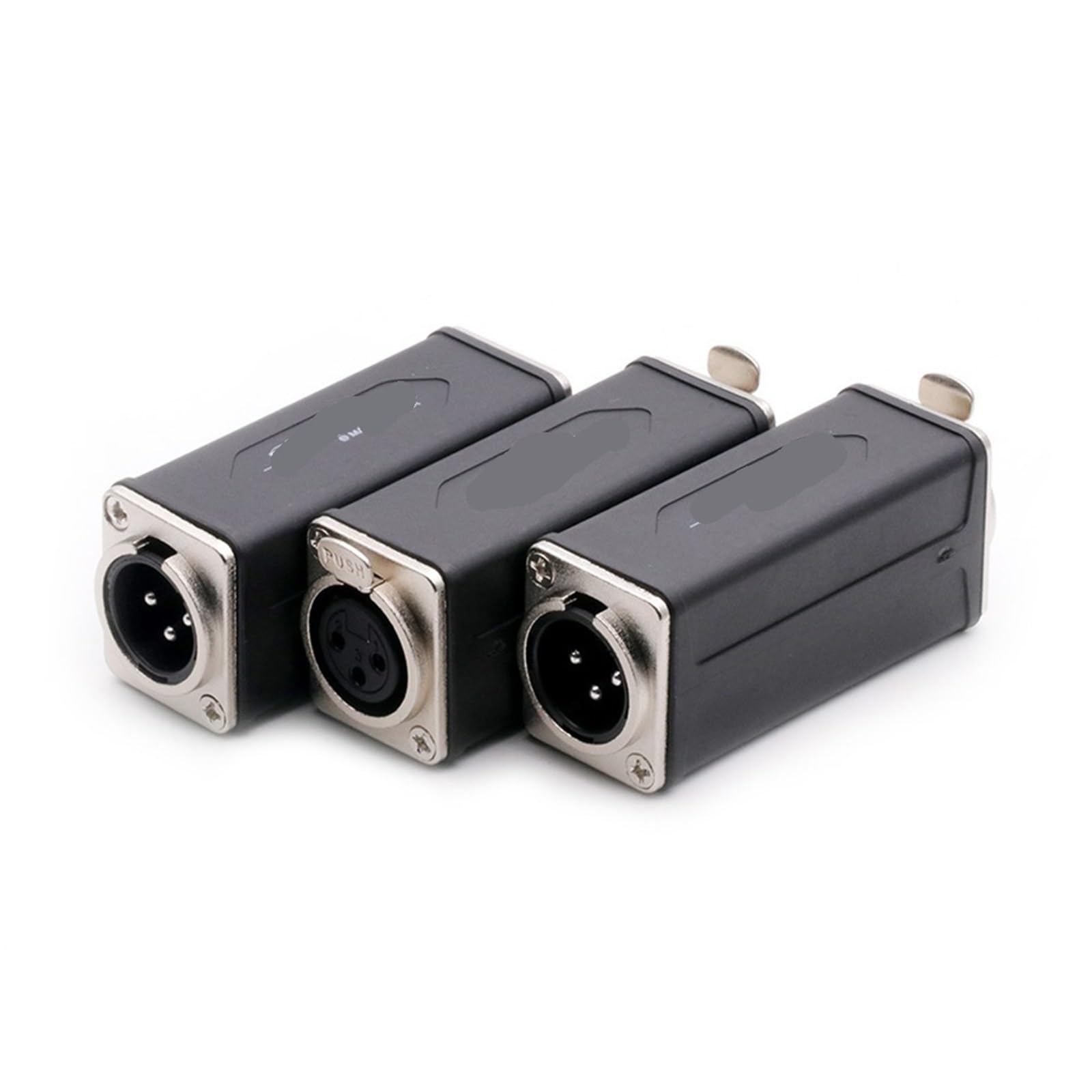 10 x 3-poliger XLR-Stecker, männlich auf männlich/weiblich auf weiblich/männlich auf weiblich, Chassis-Panelmontage, Steckdosen-Kupplung, Verlängerungsadapter (Metall-Buchse, F-01)