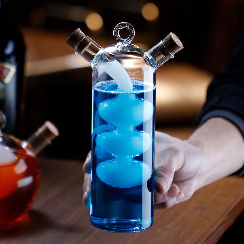 Amazon｜カクテルグラス 2種類のドリンクを同時に楽しめる ガラス