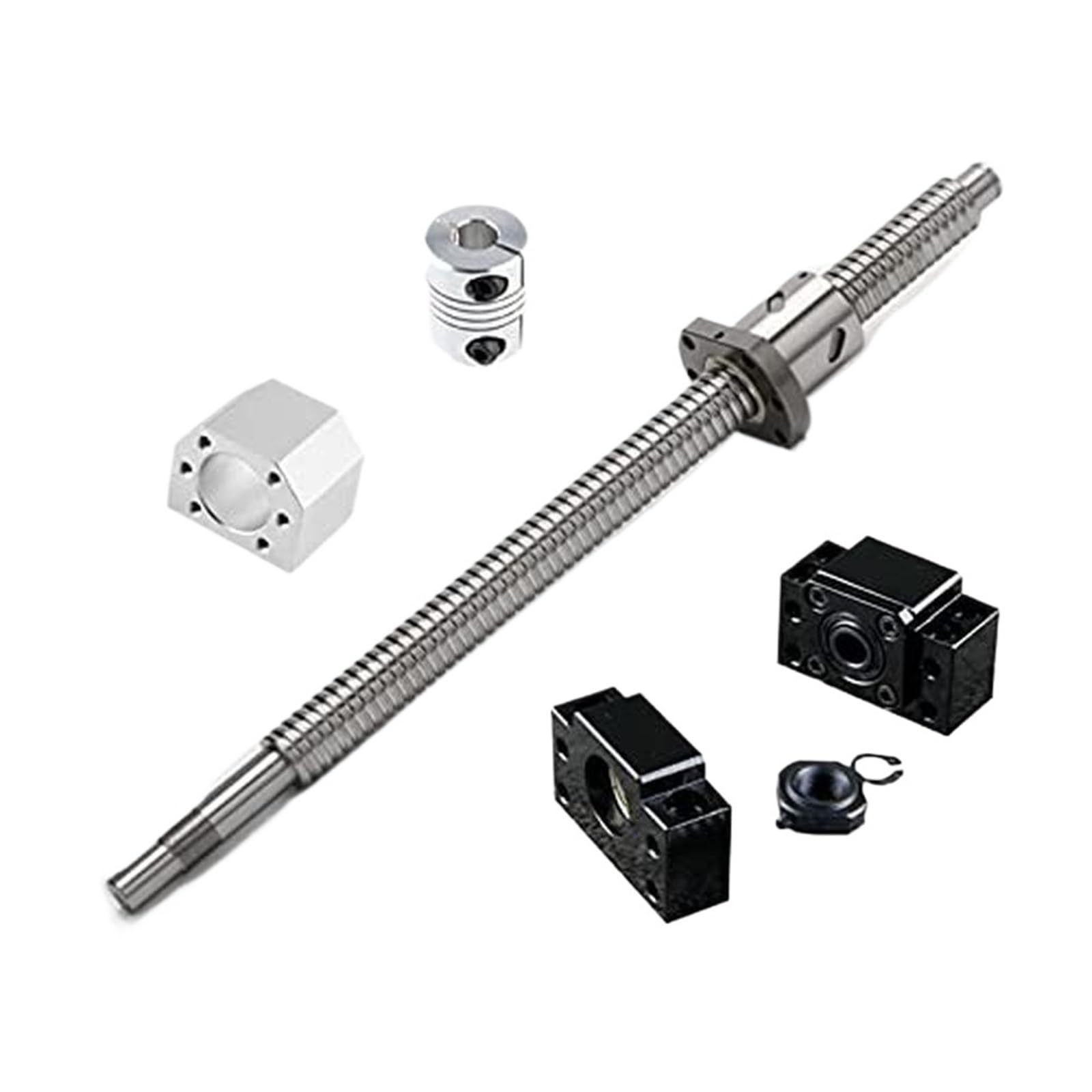 Metal Ball Screw nut end Processing SFU1605 450mm Ball Screw Set BK12 BF12 Support Coupler DSG16H Ball Nut Housing 6.35x10mm