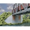 Walthers Cornerstone Double-Track Railroad Bridge Concrete Abutment pkg(2) 933-4553 HO Scale Model Railroad - Structure Kit