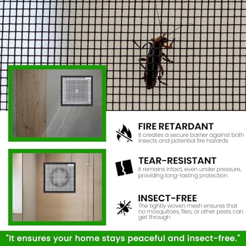 Image of Woodluck Mosquito Net for Window White Size 30 cm x 35 cms | Mesh for Mosquito Insect Dust & Lizard Protection | Mosquito Net for Exhaust Fan & Bathroom Small Windows | Easy DIY Installation