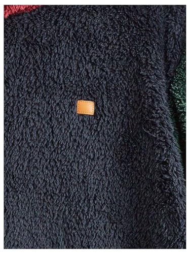 Verdusa Men's Color Block Fuzzy Fleece Hooded Sweatshirt Long Sleeve Pullover Hoodies4