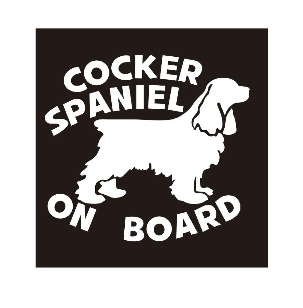 Cocker Spaniel Car Decal Dog Sticker Waterproof Vinyl(White,15X13.7cm)