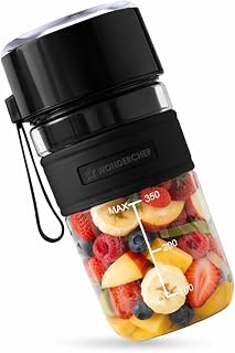 Wonderchef Nutri-cup Zip Portable Blender | 350ml | Blend & Sip with Flip Top Sipper Lid | For Smoothies, Juices, Shakes, Coffee | 2000 mAh Battery | 20 Blending Cycles in One Charge | Type C Charging